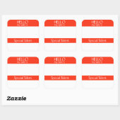 Hallo Name Tag Sticker Abzeichen Funny Party (Blatt)