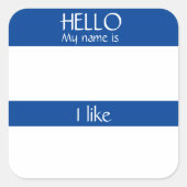 Hallo Name Tag Sticker Abzeichen Funny Party Spaß (Vorderseite)