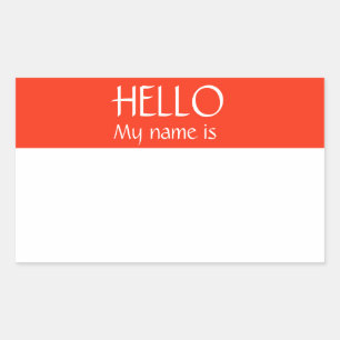 Hallo Namensschild Aufkleber Schild Mein Name ist