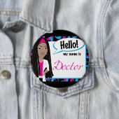 Hallo Namensschild - Dr. Dreadlocks Button (Beispiel)