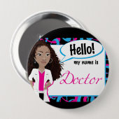 Hallo Namensschild - Dr. Sisterlocs Button (Vorne & Hinten)