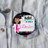 Hallo Namensschild - Dr. Updo Button (Beispiel)