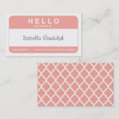 Hallo Namensschild-Visitenkarte Visitenkarte (Vorne/Hinten)