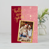 Hallo Neues Jahr Folien Feiertagskarte (Stehend vorne)
