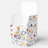 Hallo Neujahr 2024 mit Katzen spielen Geschenkschachtel (Geöffnet)