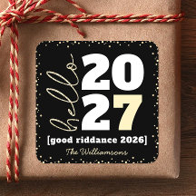 Hallo Neujahr Schwarzes Gold Modernes Benutzerdefi