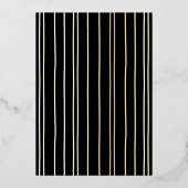 Hallo Neujahr Skript Custom Jahr Schwarzes Gold Folieneinladung (Rückseite)