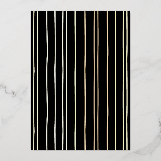 Hallo Neujahr Skript Custom Jahr Schwarzes Gold Folieneinladung (Rückseite)