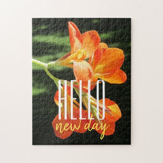 Hallo New Day Orange Canna Lily Jigsaw Puzzle (Vertikal)