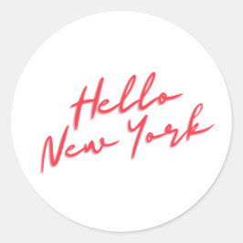 Hallo New York Runder Aufkleber