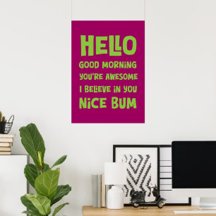 Hallo Nice Bum Poster