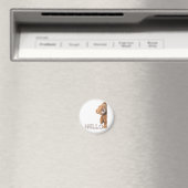 Hallo Niedlich Brown Teddy Bear Magnet (In Situ (Geschirrspüler))