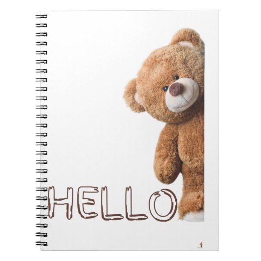 Hallo Niedlich Brown Teddy Bear Notizblock (Vorderseite)