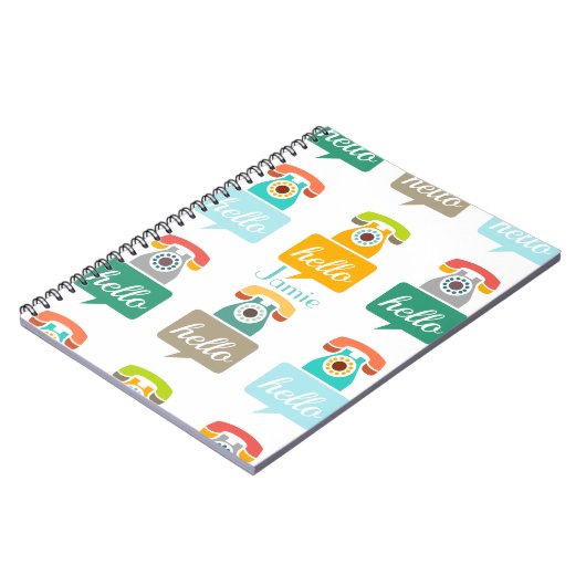 Hallo Niedlich Colorful Hallo Notizblock (Linke Seite)