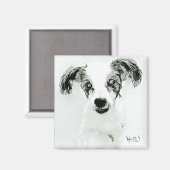 Hallo Niedlich Dog Magnet (Vorderseite/Rückseite)