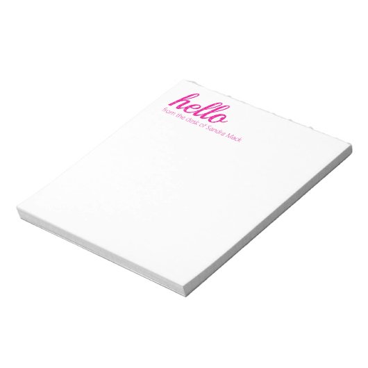 Hallo Niedlich farbige Hallengeschenke Notizblock (Rotiert)