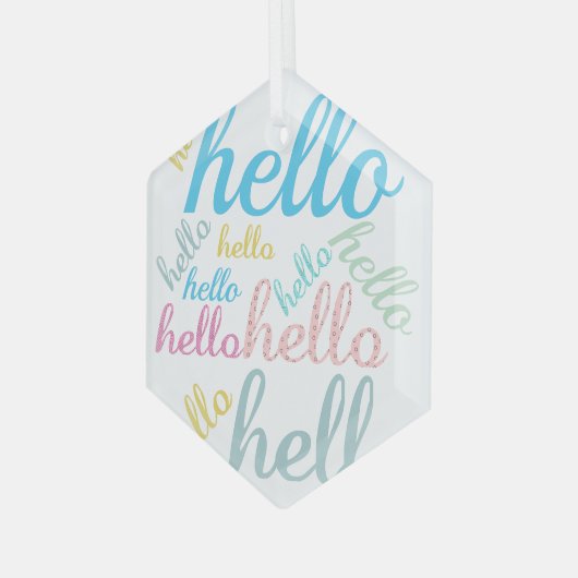 Hallo Niedlich farbige Hallengeschenke Ornament Aus Glas (Vorderseite Links)