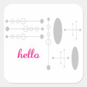 Hallo Niedlich farbige Hallengeschenke Quadratischer Aufkleber (Vorderseite)