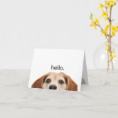 Hallo Niedlich Funny Beagle Dog Moderner Trendy Le Karte (Gelbe Blume)
