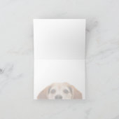 Hallo Niedlich Funny Beagle Dog Moderner Trendy Le Karte (Innenseite)