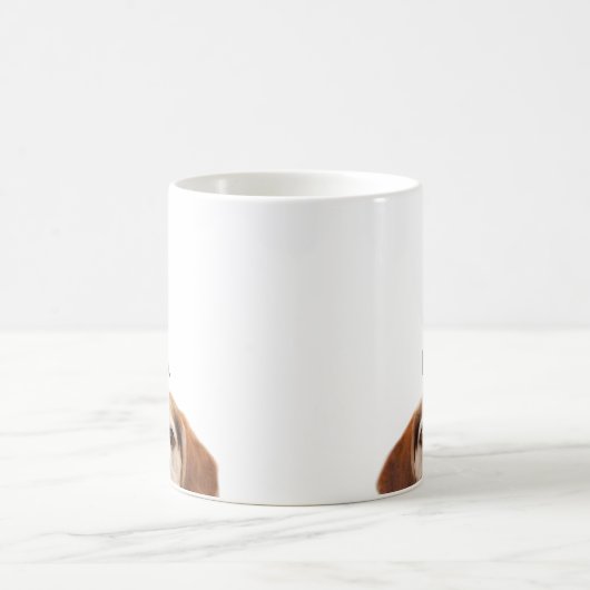 Hallo Niedlich Funny Beagle Dog Modernes Trendy Kaffeetasse (Mittel)