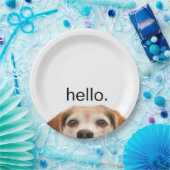 Hallo Niedlich Funny Beagle Dog Modernes Trendy Pappteller (Party)