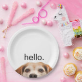Hallo Niedlich Funny Beagle Dog Modernes Trendy Pappteller (Party)