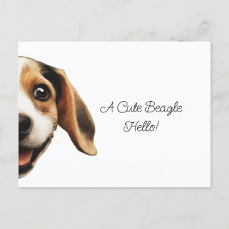 Hallo Niedlich Funny Beagle Dog Modernes Trendy Postkarte