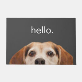 Hallo Niedlich Funny Beagle Hunde Gesicht Grau Doo Fußmatte
