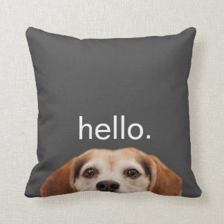 Hallo Niedlich Funny Lächeln Beagle Hund Modern Gr Kissen