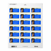 Hallo Niedlich Orangutan Tongue Monkey Business Adressaufkleber (Vorne)