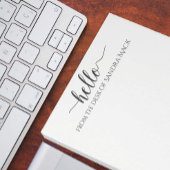 Hallo Niedlich Retro Typografie Notizblock