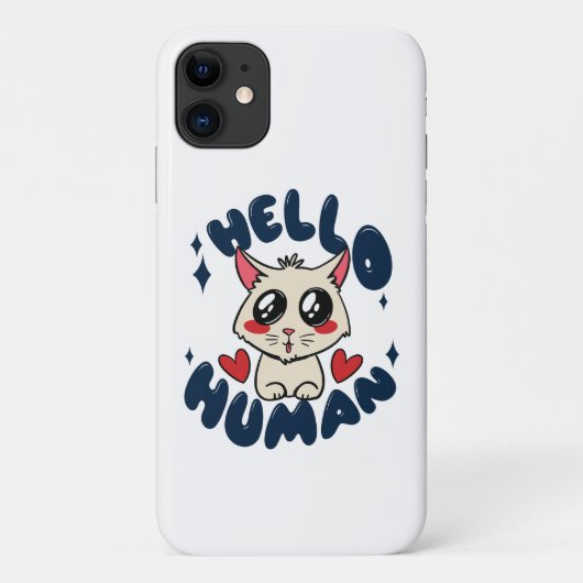 Hallo Niedliche Katze Case-Mate iPhone Hülle (Rückseite)