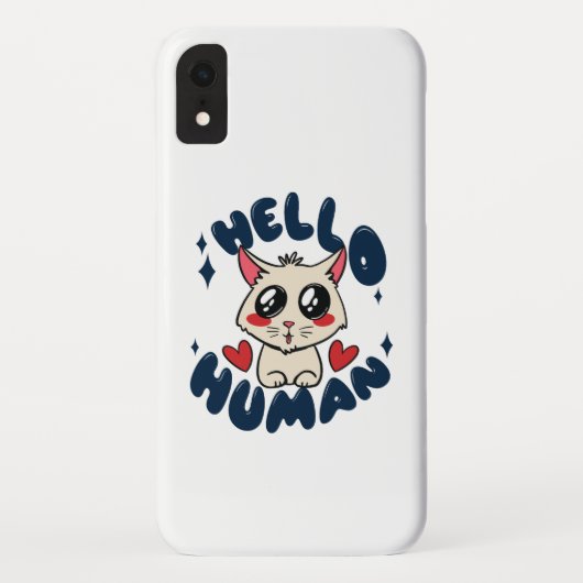 Hallo Niedliche Katze Case-Mate iPhone Hülle (Rückseite)