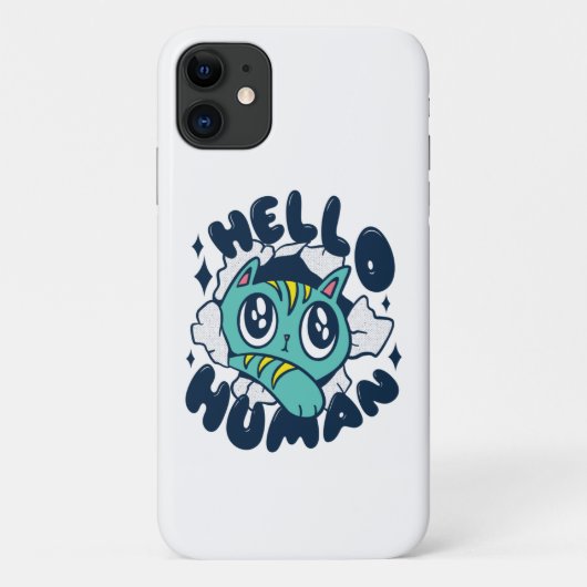 Hallo Niedliche Katze Case-Mate iPhone Hülle (Rückseite)
