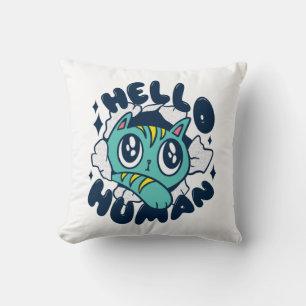 Hallo Niedliche Katze Kissen