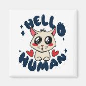 Hallo Niedliche Katze Magnet (Vorne)