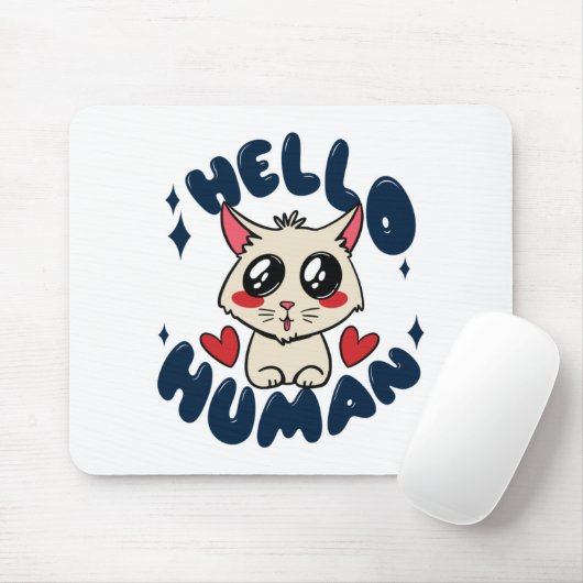 Hallo Niedliche Katze Mousepad (Mit Mouse)