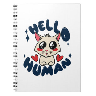 Hallo Niedliche Katze Notizblock