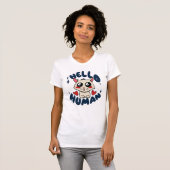 Hallo Niedliche Katze T-Shirt (Vorne ganz)