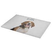 Hallo Niedlicher Beagle Hund Mama Haustier Foto Schneidebrett (Ecke)