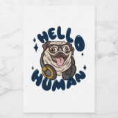 Hallo, Niedlicher Hund Lebensmitteletikett (Einzelnes Label)