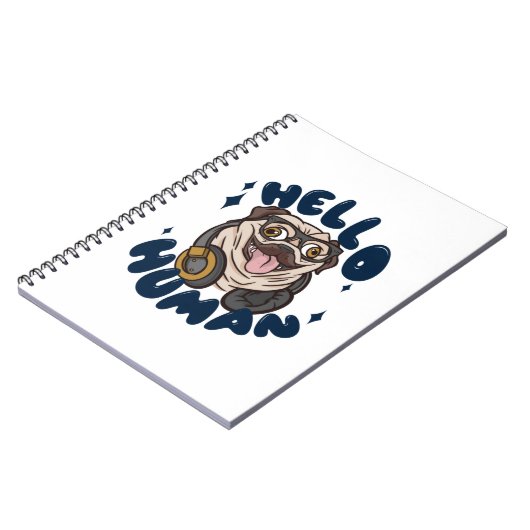 Hallo, Niedlicher Hund Notizblock (Linke Seite)