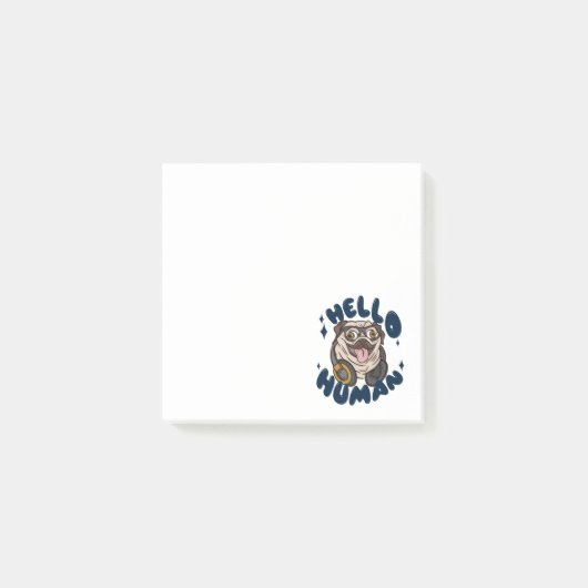 Hallo, Niedlicher Hund Post-it Klebezettel (Vorderseite)