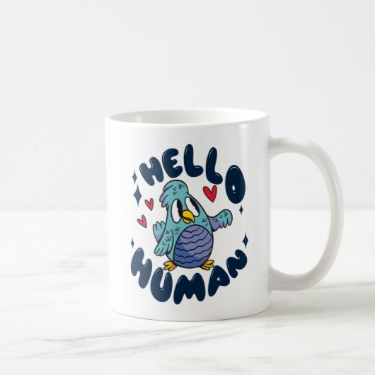 Hallo niedlicher Mensch Kaffeetasse (Rechts)