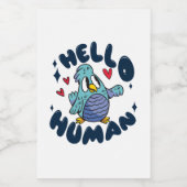 Hallo niedlicher Mensch Lebensmitteletikett (Einzelnes Label)