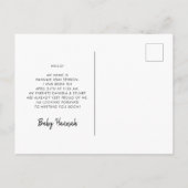 Hallo - Niedliches Foto zur Geburtsankündigung Postkarte (Rückseite)