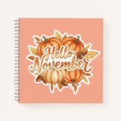 Hallo November - Cozy Herbst-Design Notizblock (Vorderseite)