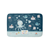 Hallo Ocean Octopus Nautical Blue Kinderbad Badematte (Vorderseite)