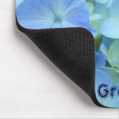 Hallo Oma! Geschenke Mousepads Blue Hydrangea Blum (Ecke)